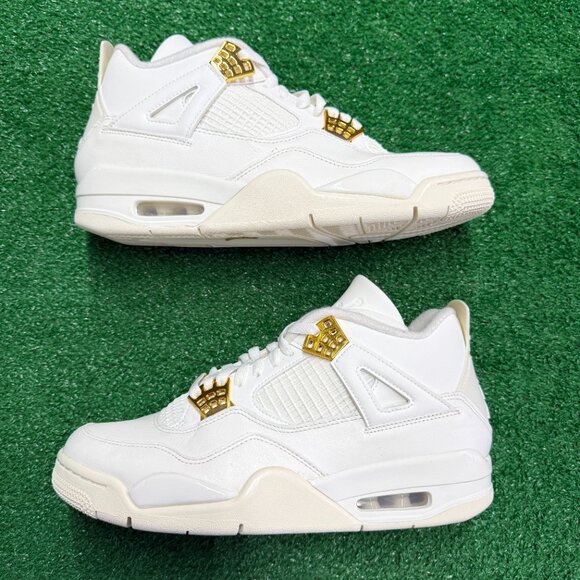 Nike Jordan 4 Retro Metallic Gold B Grade AQ9129-170 VNDS WMNS Sz 10 / Mens 8.5 - Picture 3 of 7